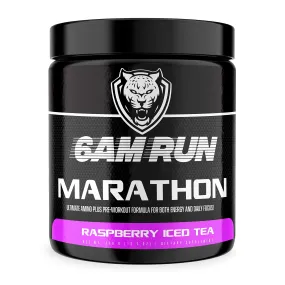 6AM Run Marathon - Pre Workout Powder for Distance Running & Essential Amino Energy - No Jitters, High Energy for Cardio & Stamina Formula - All Natural, Keto, Vegan (Raspberry Iced Tea, Full Bottle) Raspberry Iced Tea 12.7 Ounce (Pack of 1)