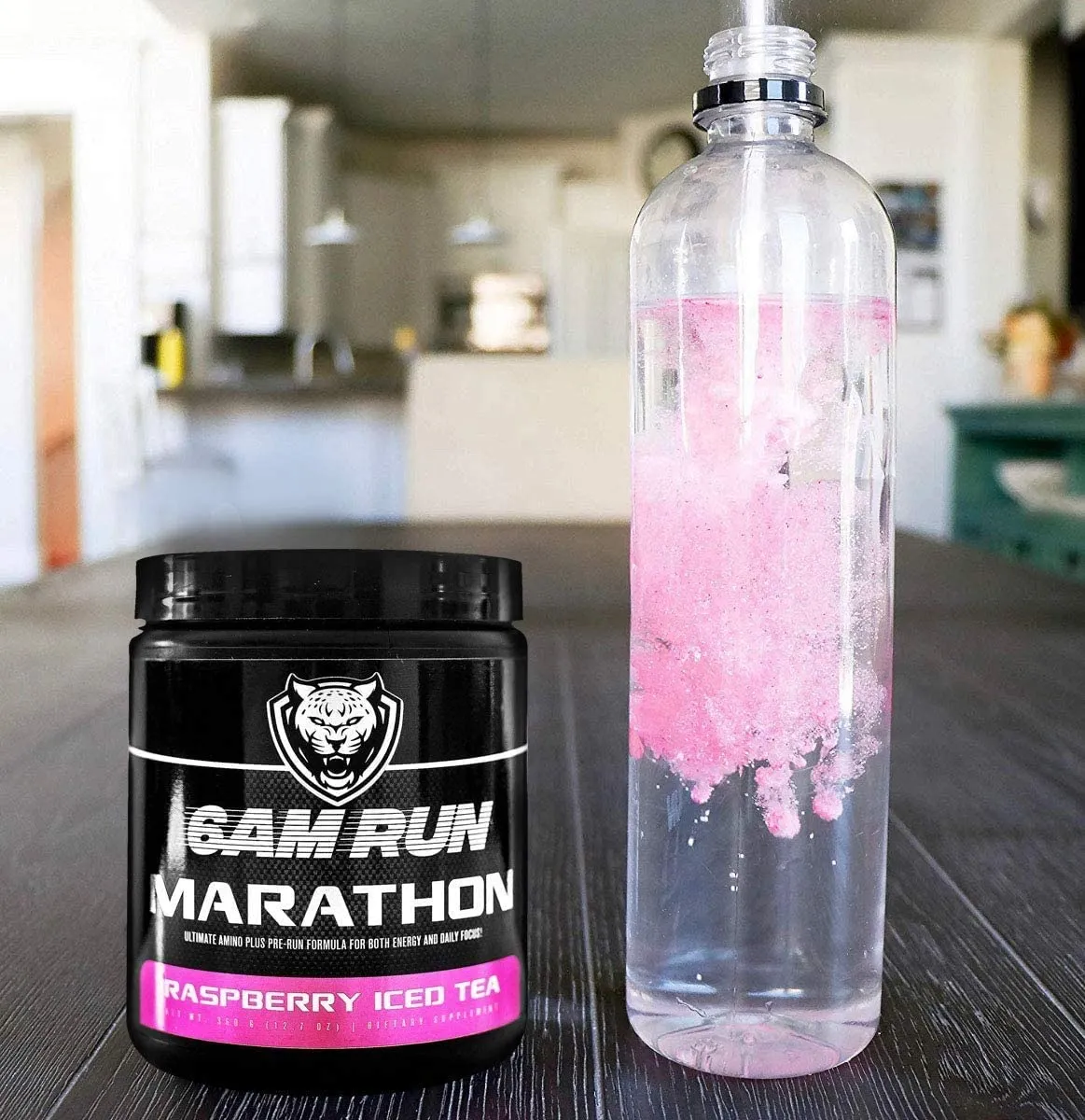 6AM Run Marathon - Pre Workout Powder for Distance Running & Essential Amino Energy - No Jitters, High Energy for Cardio & Stamina Formula - All Natural, Keto, Vegan (Raspberry Iced Tea, Full Bottle) Raspberry Iced Tea 12.7 Ounce (Pack of 1)