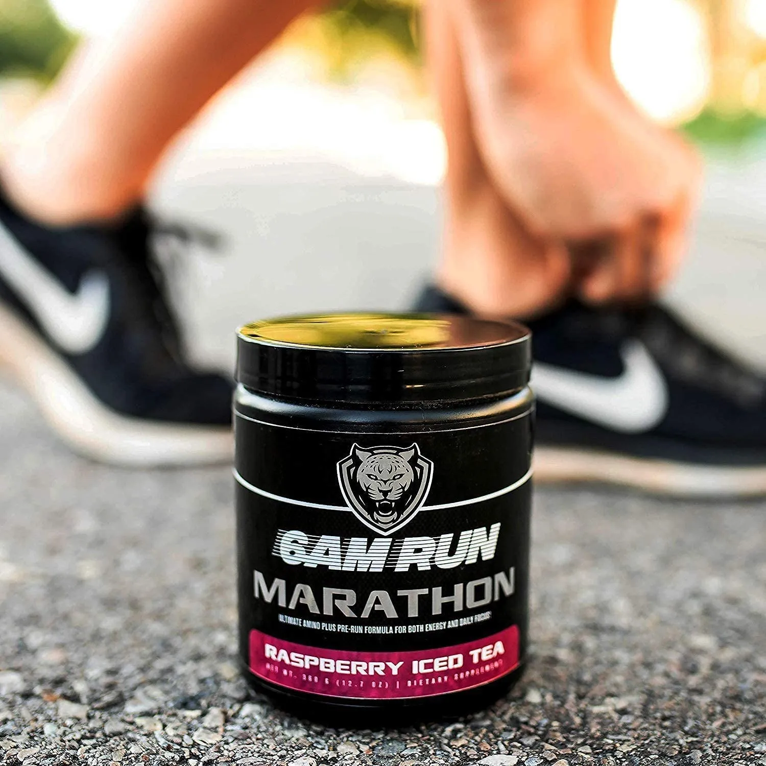 6AM Run Marathon - Pre Workout Powder for Distance Running & Essential Amino Energy - No Jitters, High Energy for Cardio & Stamina Formula - All Natural, Keto, Vegan (Raspberry Iced Tea, Full Bottle) Raspberry Iced Tea 12.7 Ounce (Pack of 1)