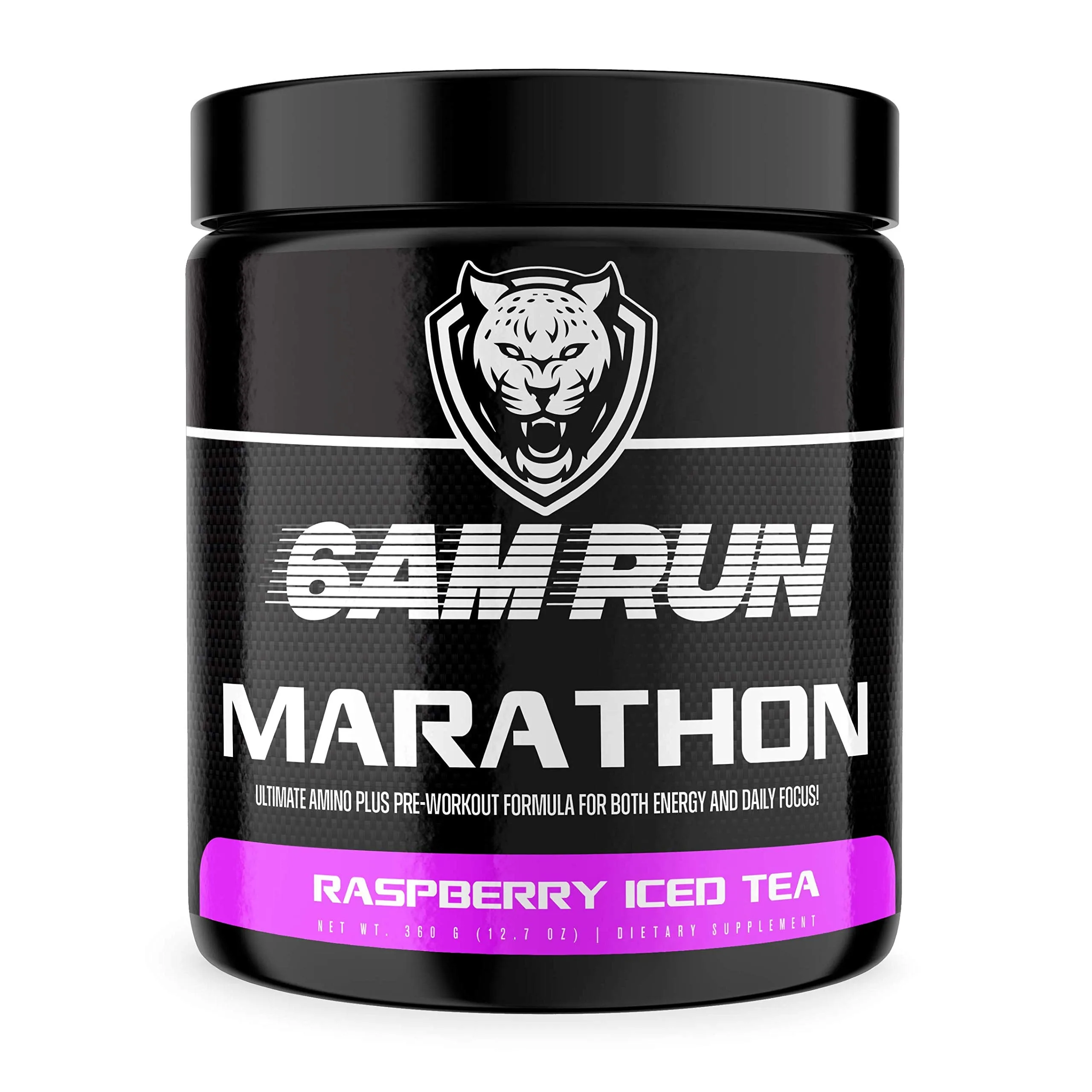 6AM Run Marathon - Pre Workout Powder for Distance Running & Essential Amino Energy - No Jitters, High Energy for Cardio & Stamina Formula - All Natural, Keto, Vegan (Raspberry Iced Tea, Full Bottle) Raspberry Iced Tea 12.7 Ounce (Pack of 1)