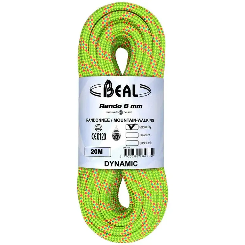8mm Rando 20m Walking Rope - Green