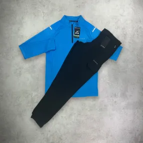 Altryn Tech Half Zip/Pant Cargo Tracksuit Set Blue/Black