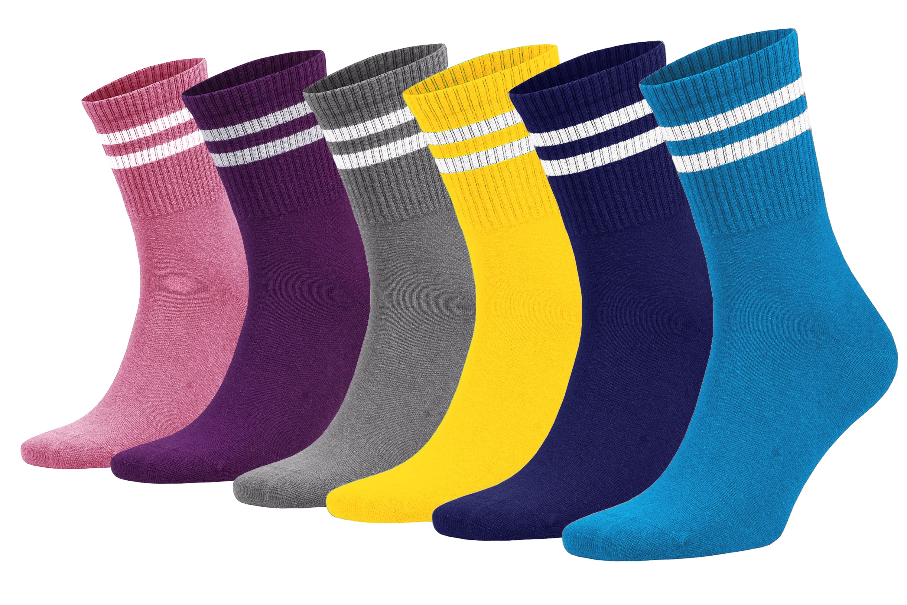 Athletic Sport Crew Running Socks Shoe Size 5 to 10 6 Pairs