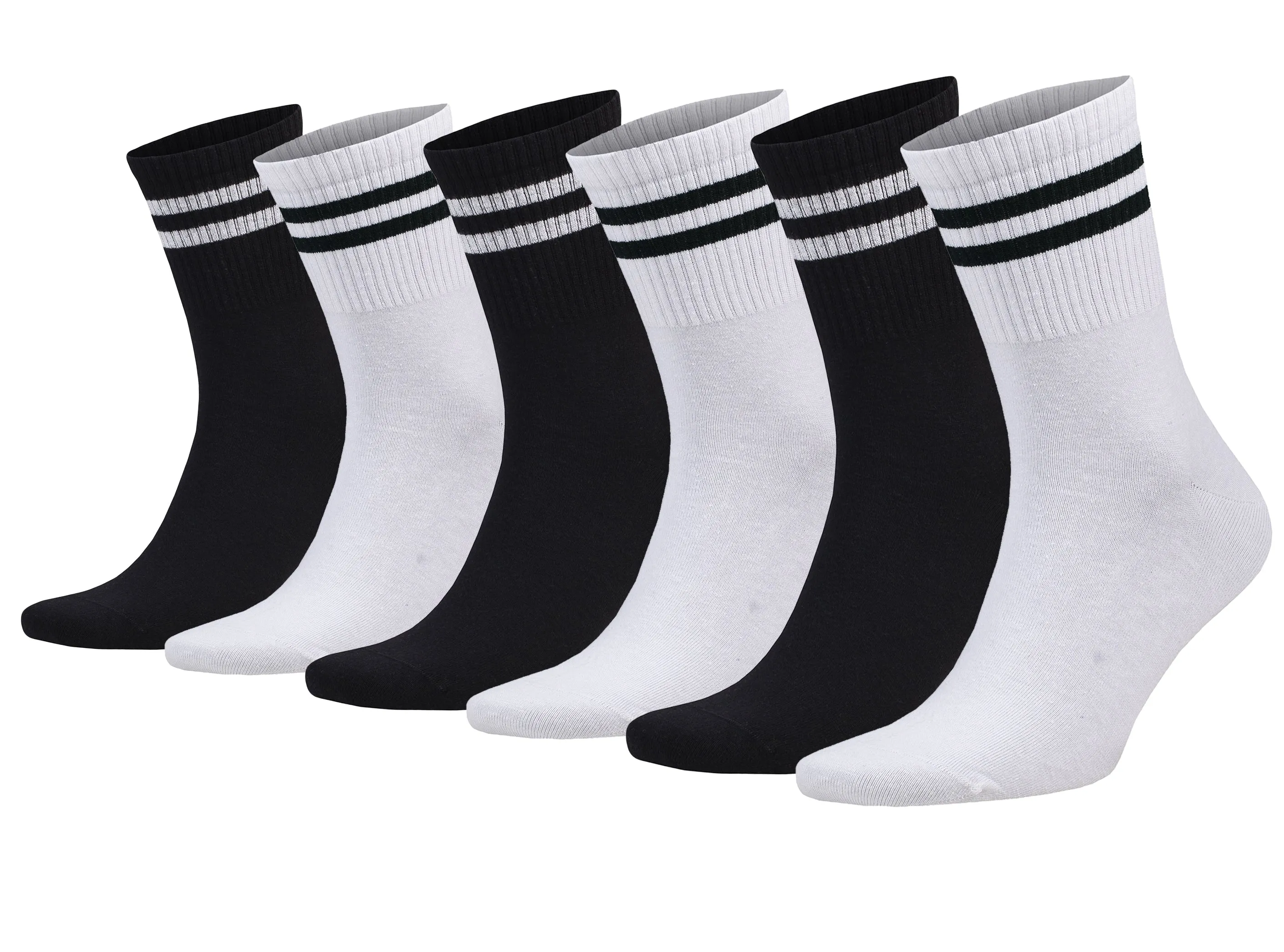 Athletic Sport Crew Running Socks Shoe Size 5 to 10 6 Pairs