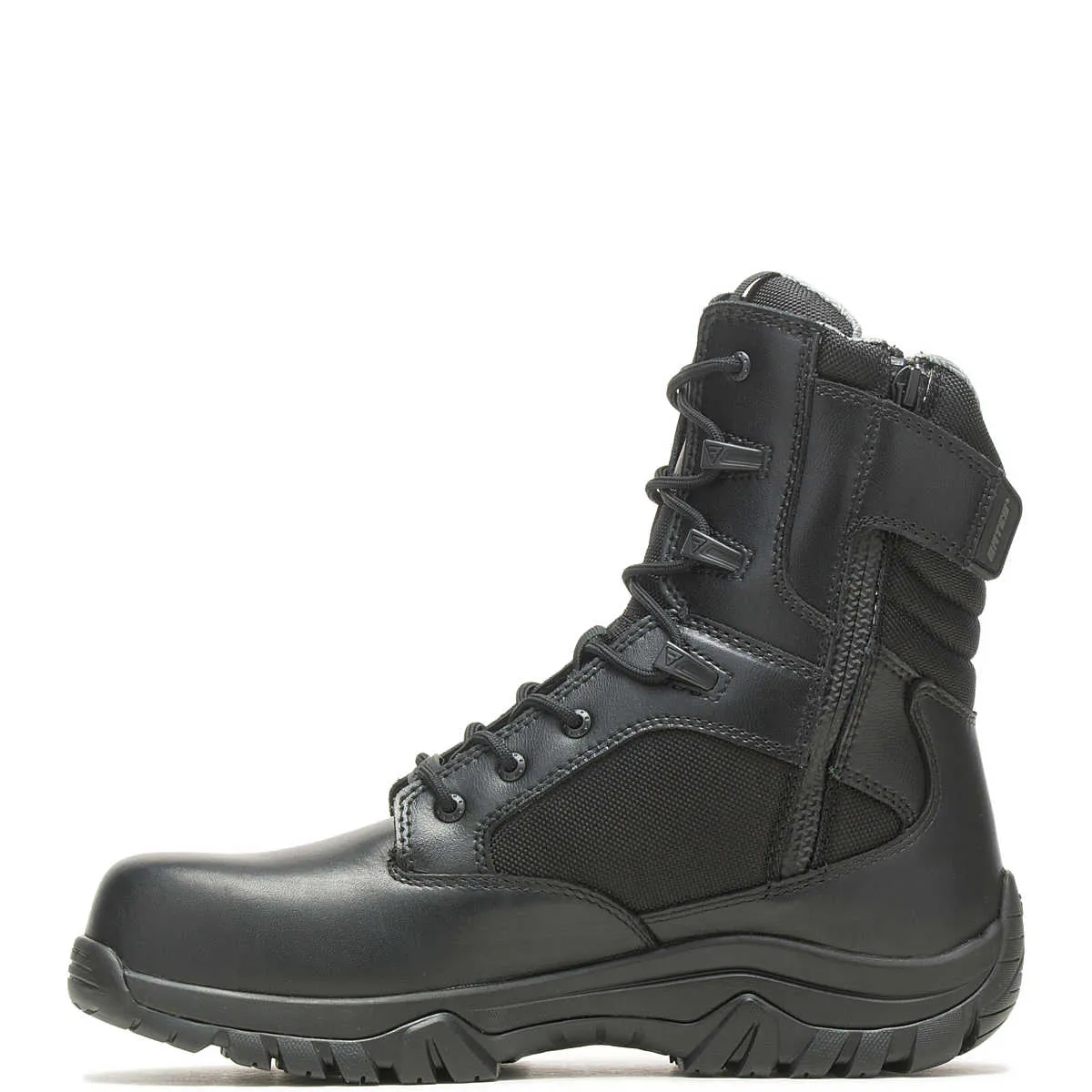 Bates E03886 GX X2 Tall Dryguard Carbon Toe Boots with Side Zipper - Black