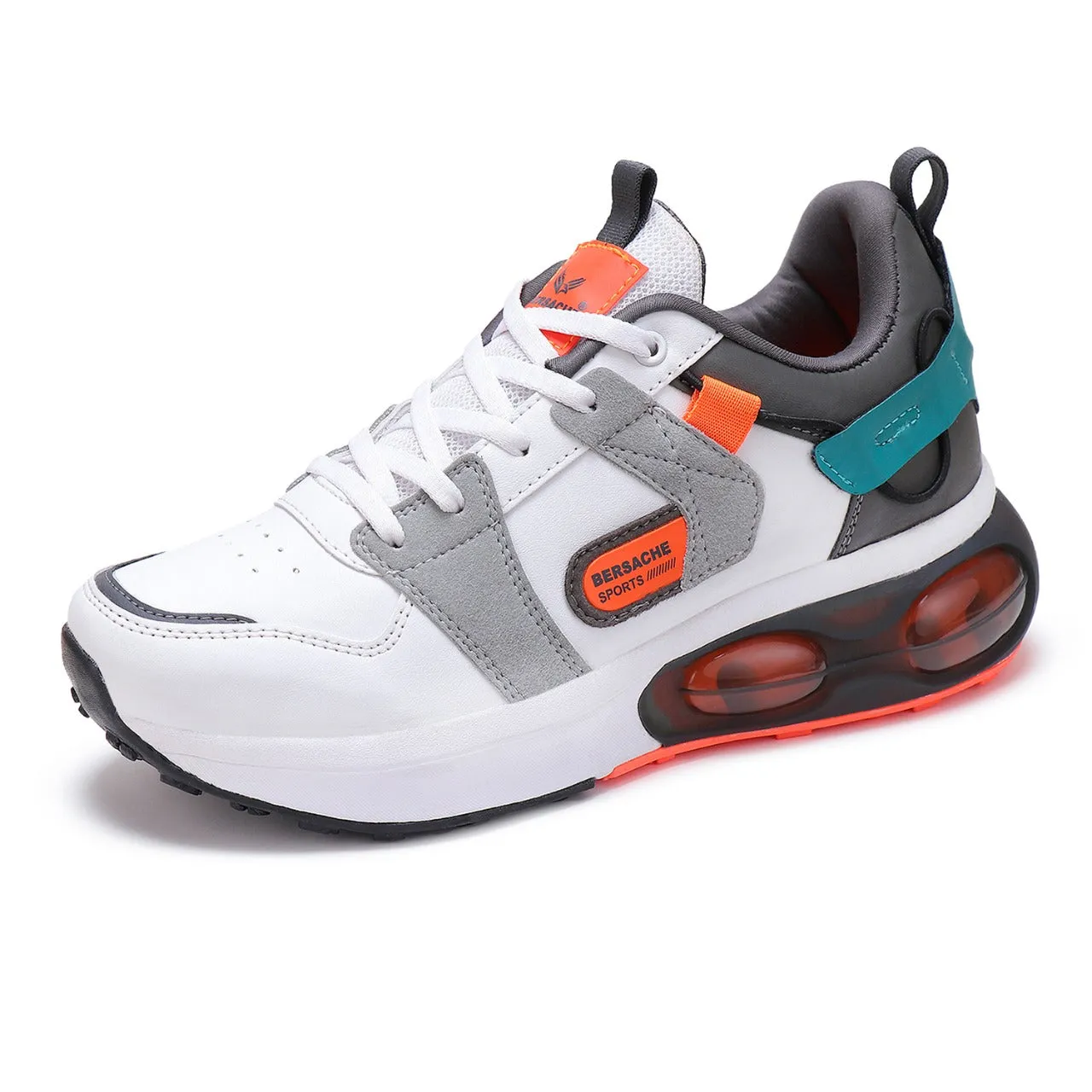 Bersache Lightweight Sports Running Shoes For Men Grey-9045
