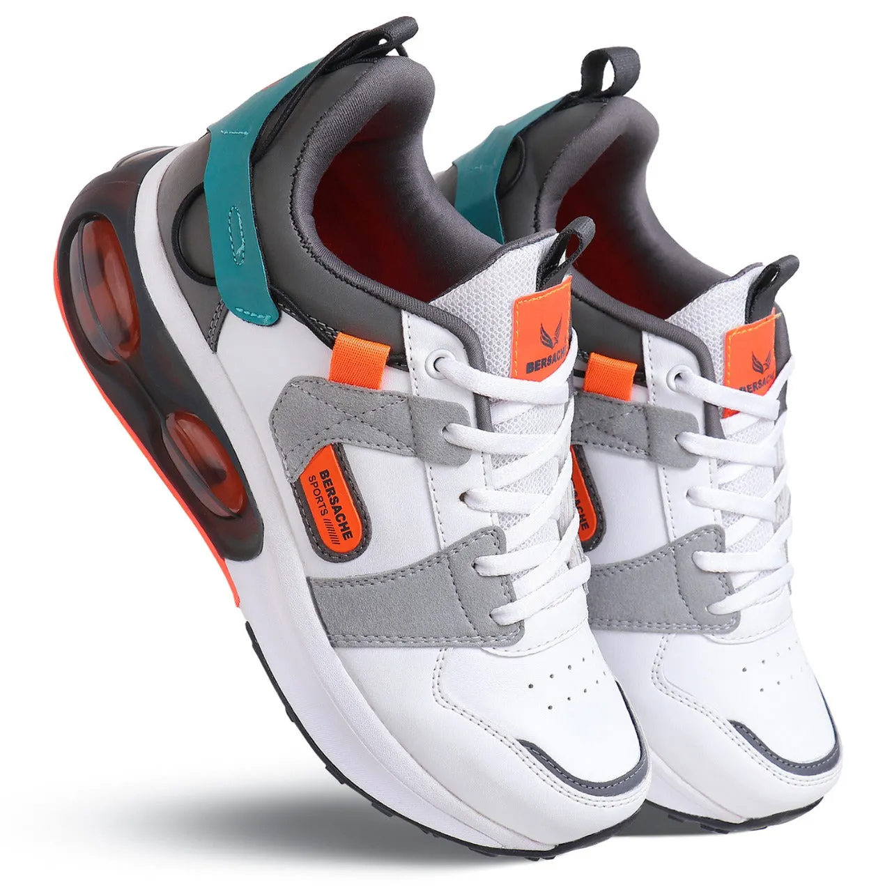 Bersache Lightweight Sports Running Shoes For Men Grey-9045