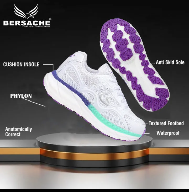 Bersache Premium Sports ,Gym, trending Stylish Running shoes for Women (9105-White)