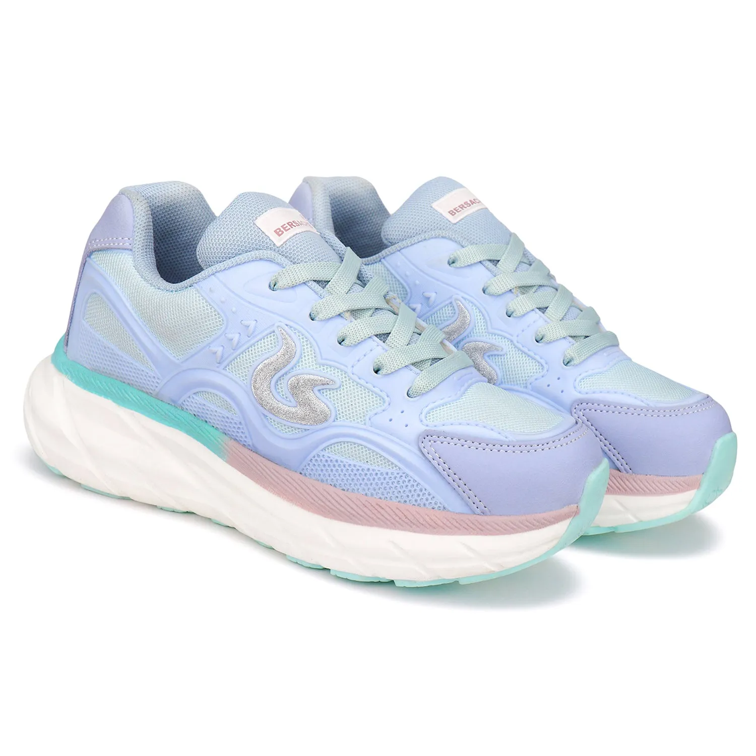 Bersache Premium Sports ,Gym, trending Stylish Running shoes for Women (9106-Blue)
