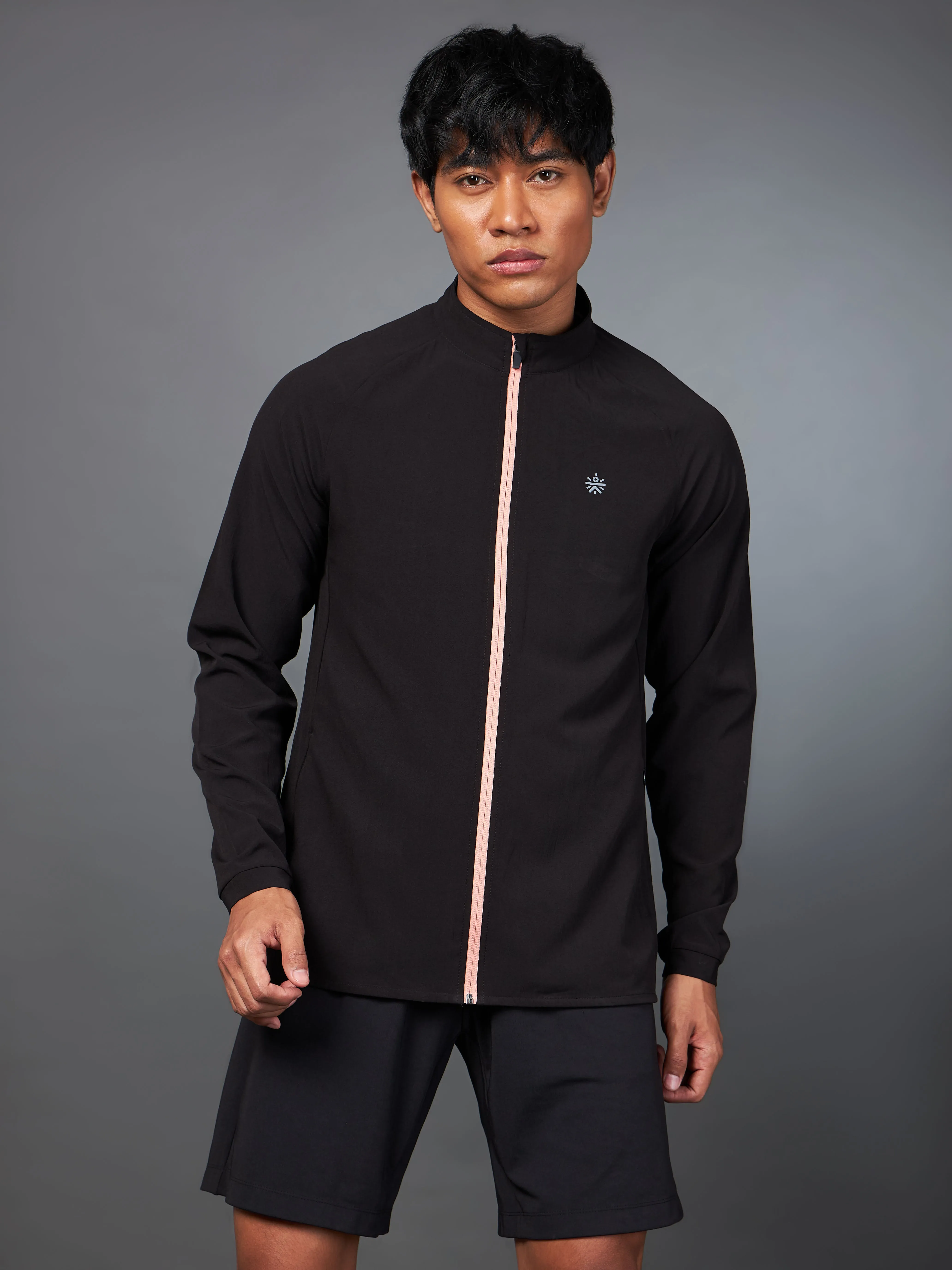 Black Long distance Running Jacket