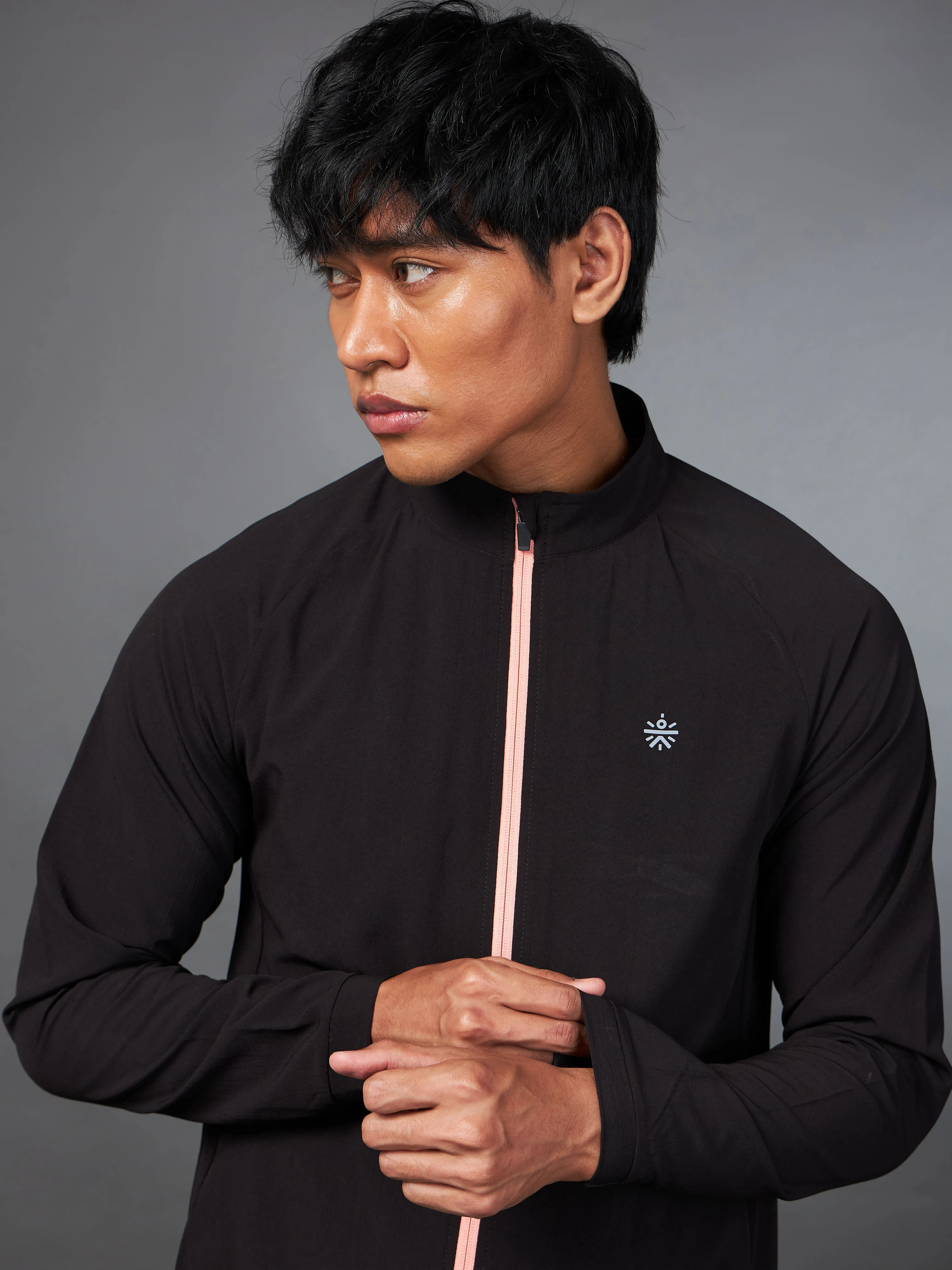 Black Long distance Running Jacket