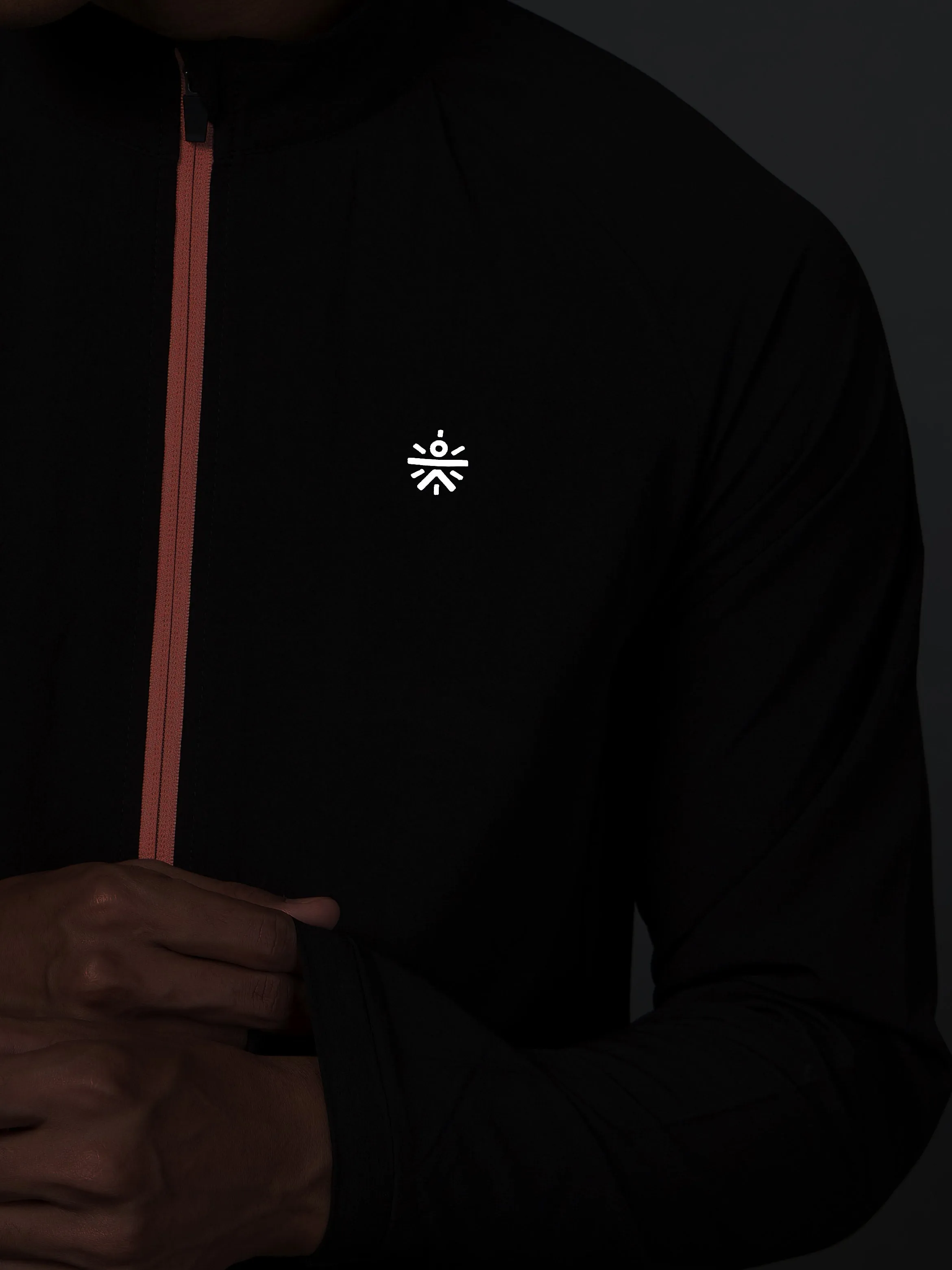 Black Long distance Running Jacket