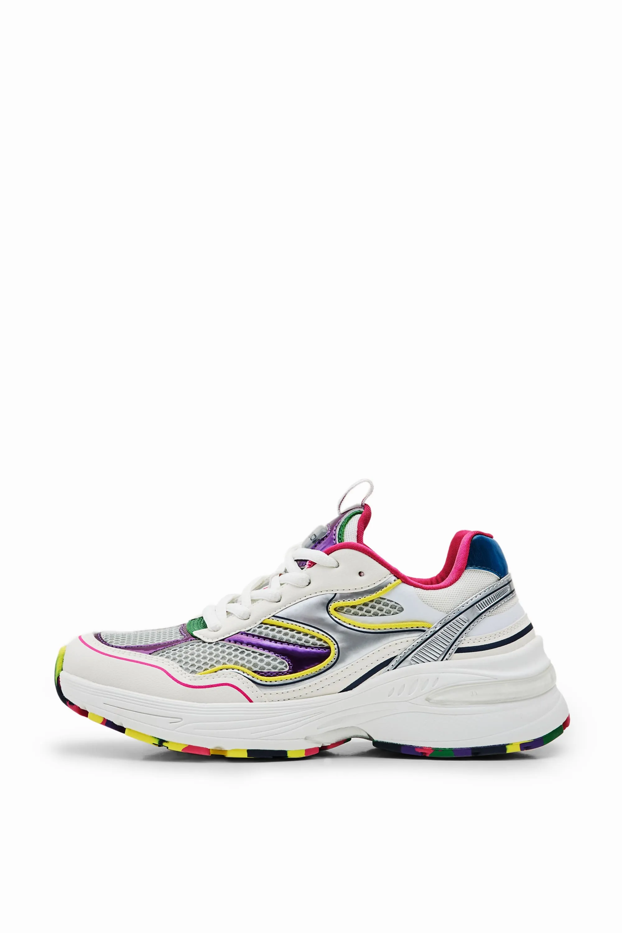 Desigual Moon Multicolour Running Sneakers with Multicoloured Sole 23WSKP07