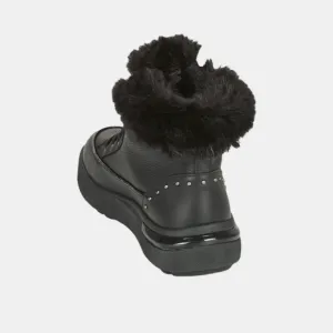 GEOX Women D Dalyla B ABX Black Leather Bootie
