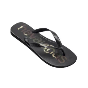 Havaianas Men's Flip Flops Top Logo Mania - Black/Brown/White