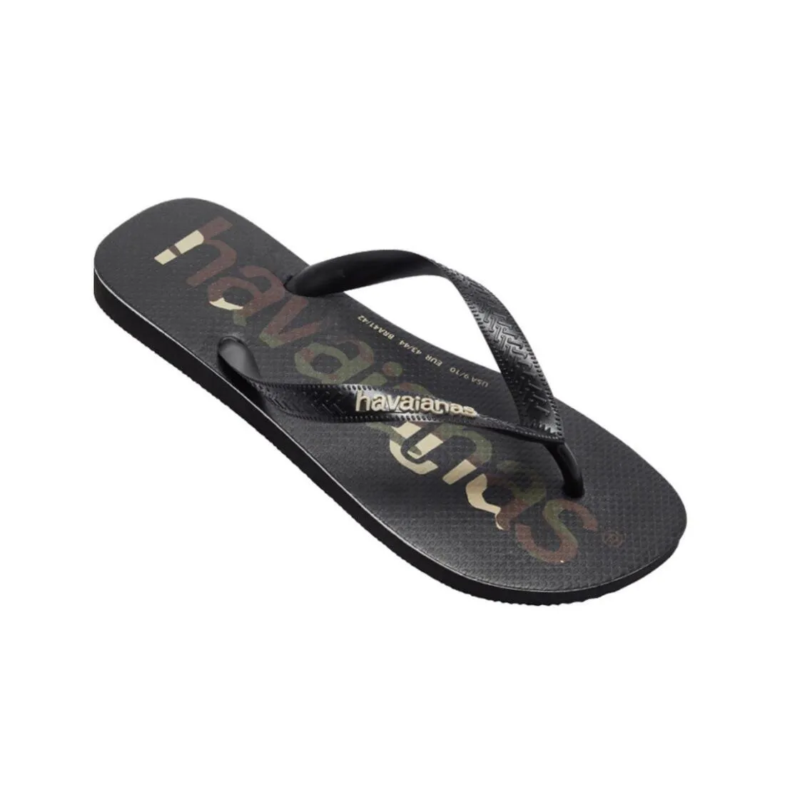Havaianas Men's Flip Flops Top Logo Mania - Black/Brown/White