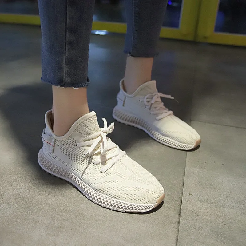 Lace Up Breathable Mesh Sneakers