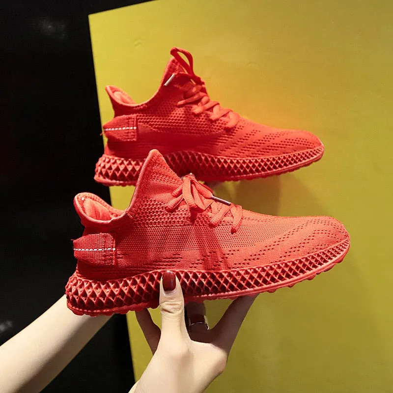 Lace Up Breathable Mesh Sneakers