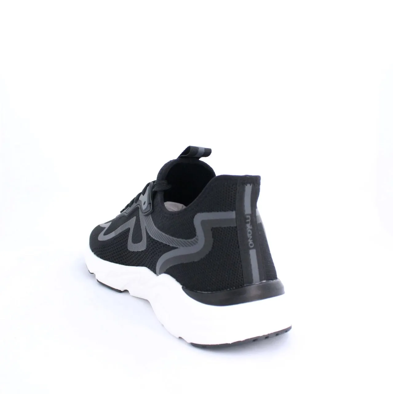 LECLERC MENS LACEUP TRAINERS-BLACK