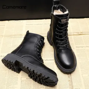 Lynx - Black leather winter boots