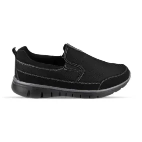 Mens Black Lightweight Memory Foam Trainer
