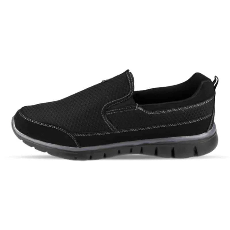Mens Black Lightweight Memory Foam Trainer