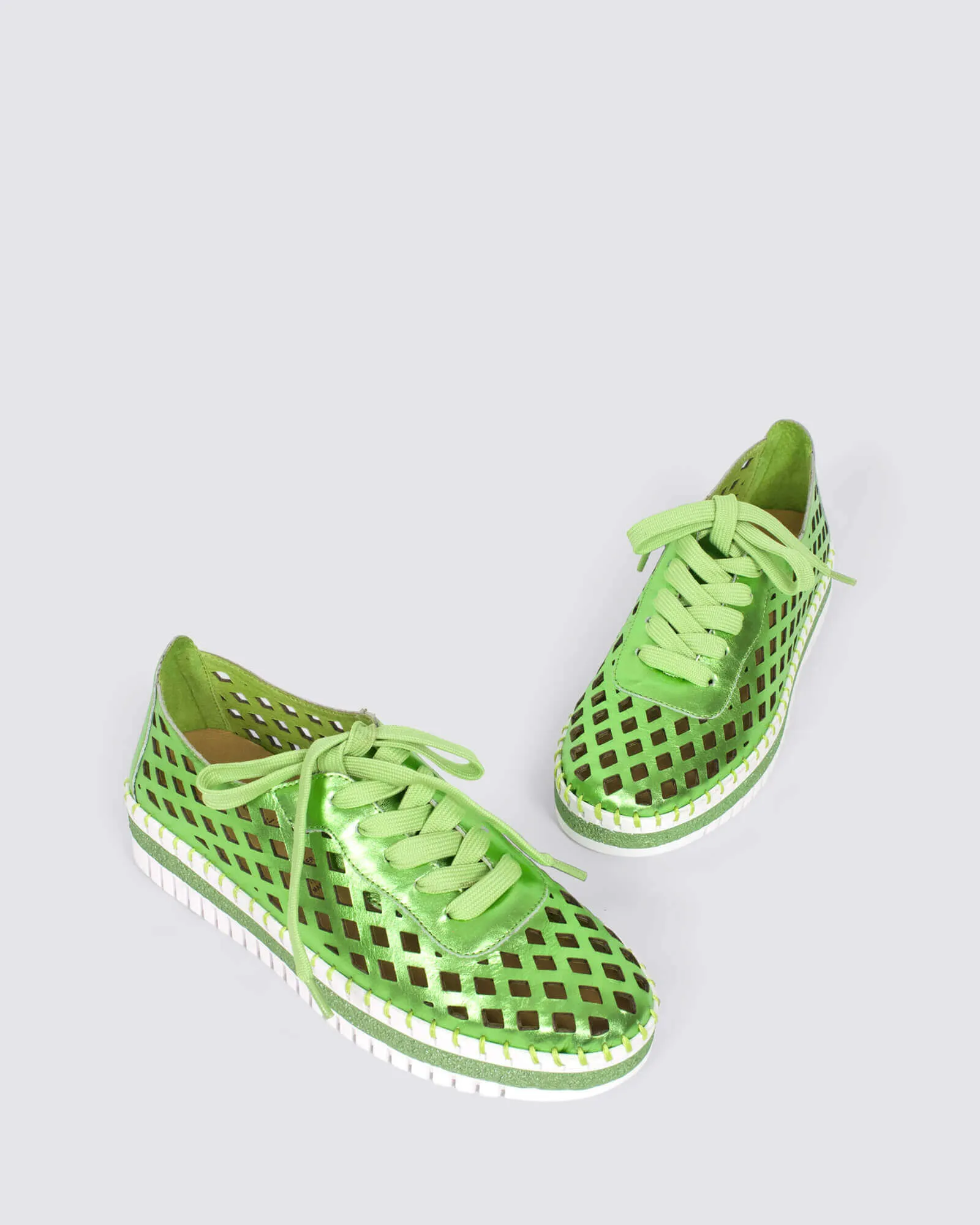 MONZA SNEAKERS LIME LEATHER