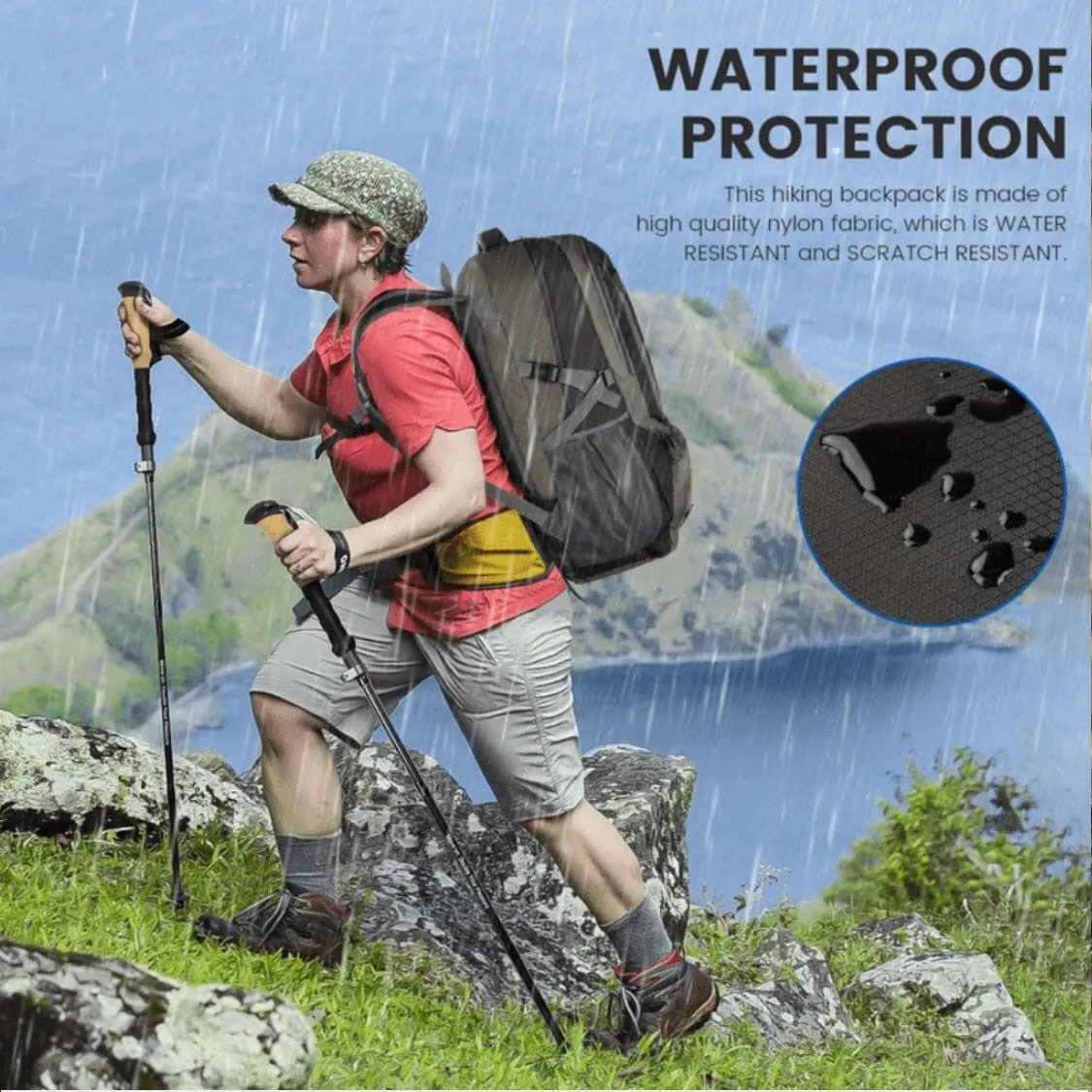 Multi Functional Waterproof Hiking Backpack | Rucksack Outdoor Travel Daypack