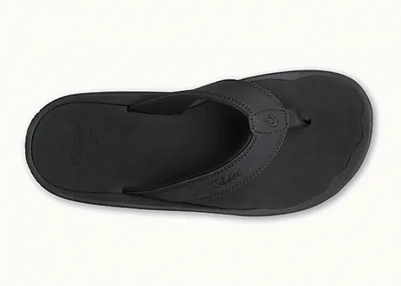 Olukai Ohana Men's Sandals - Black / Black