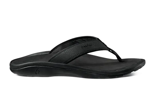 Olukai Ohana Men's Sandals - Black / Black