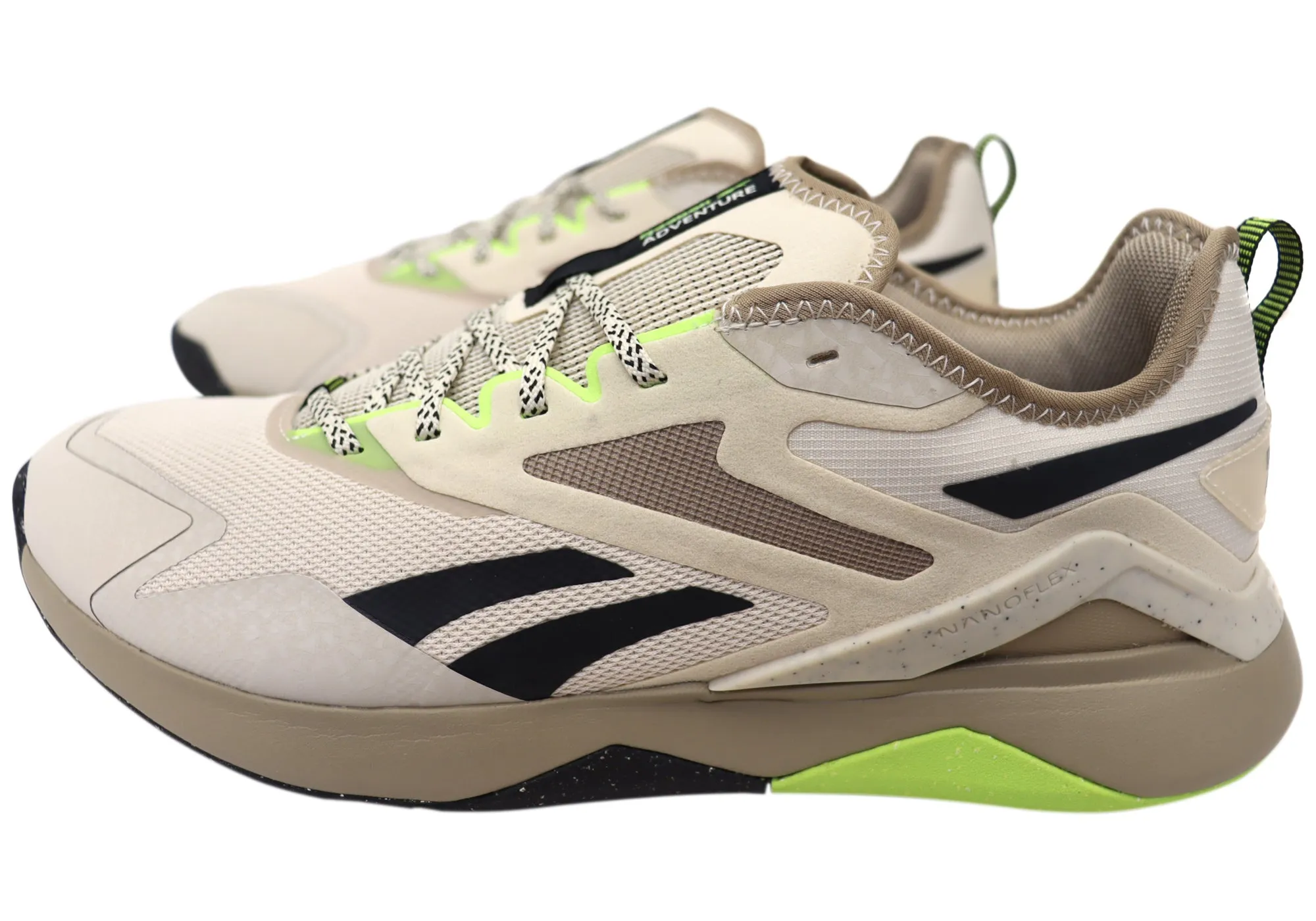 Reebok Mens Nanoflex Adventure TR 2 Comfortable Lace Up Sneakers