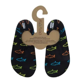 SLIPSTOP- KIDS NEON SHARK WATER SHOES