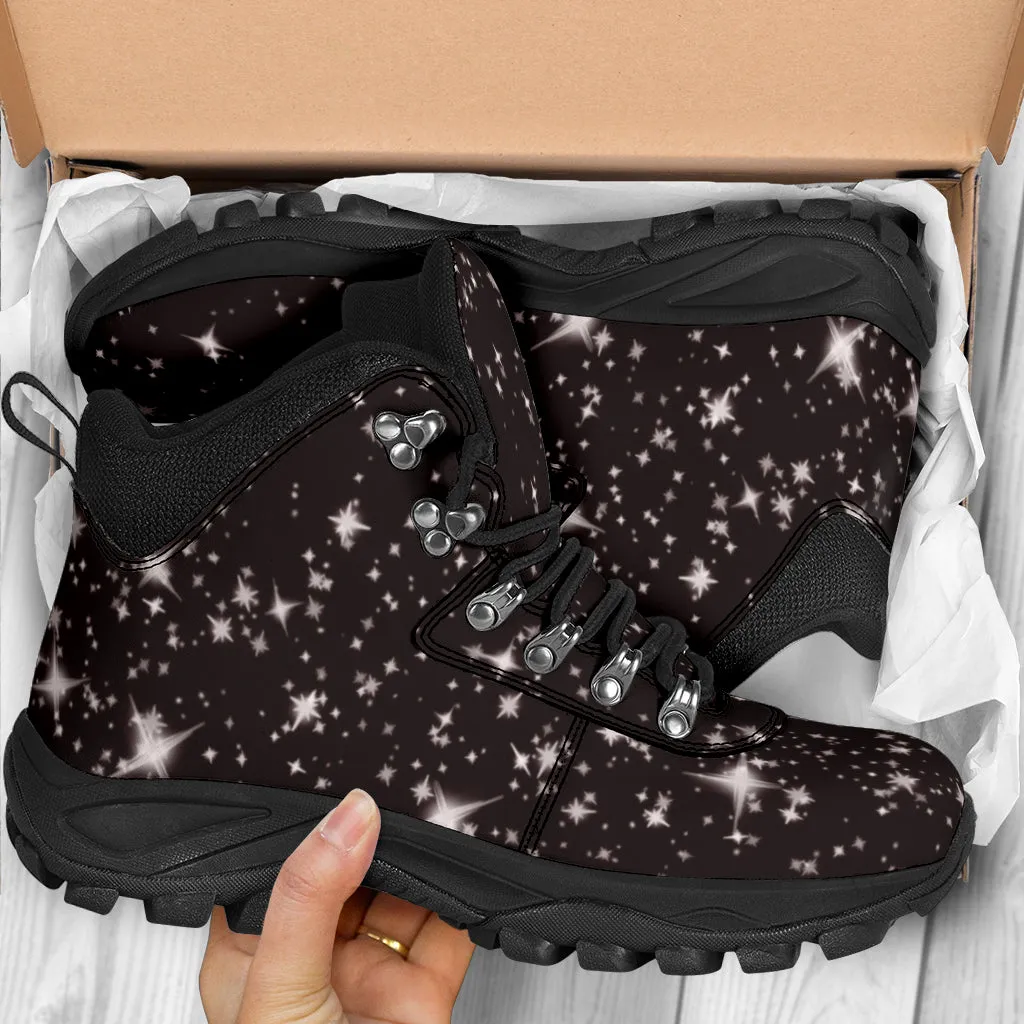 Snow Boots in Black and White Women's Alpine Boots