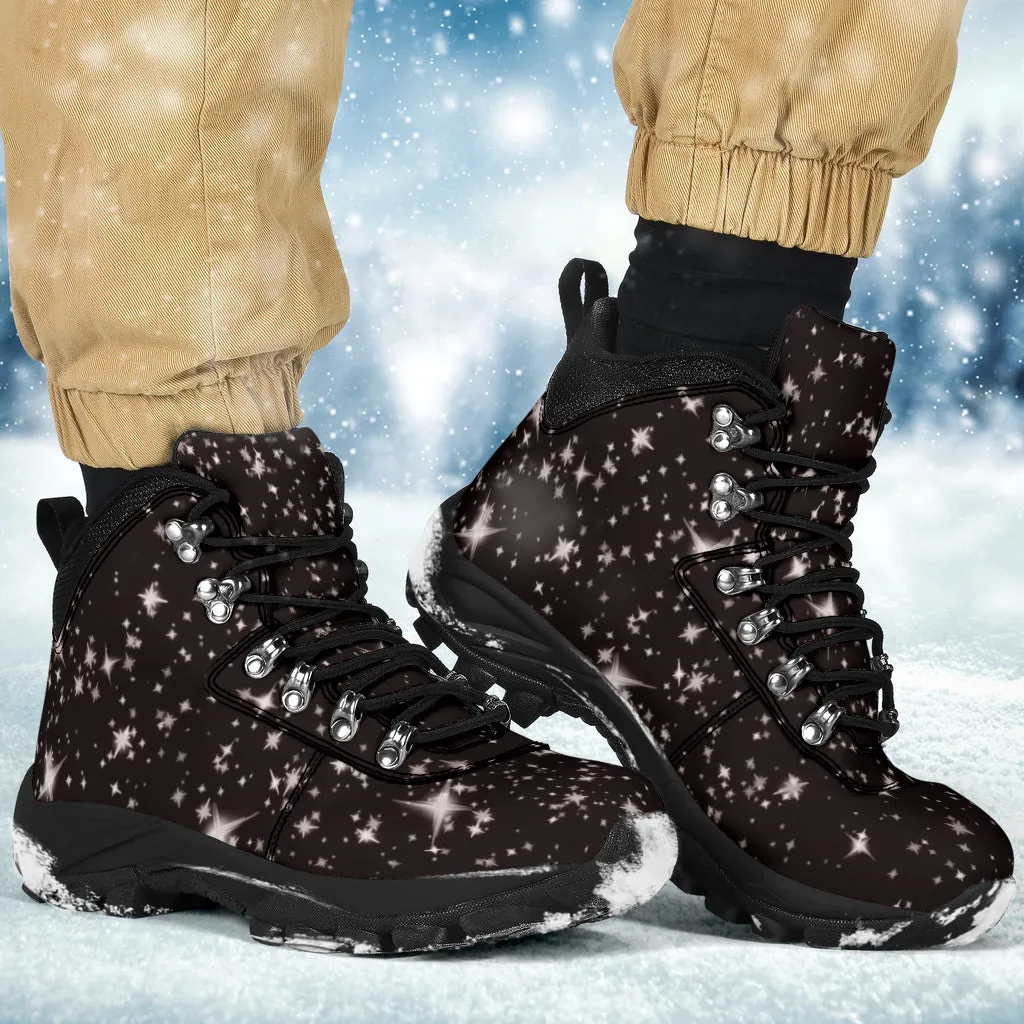 Snow Boots in Black and White Women's Alpine Boots
