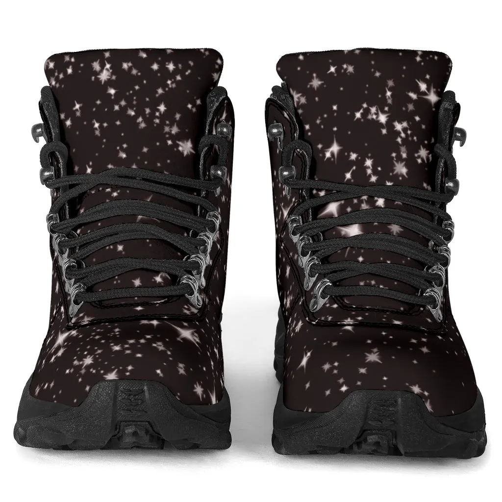Snow Boots in Black and White Women's Alpine Boots