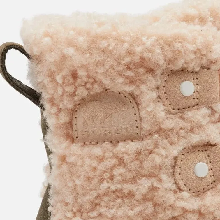 Sorel Youth Explorer Cozy Winter Boots Nova Sand/Stone Green