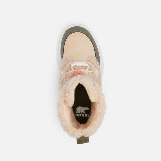 Sorel Youth Explorer Cozy Winter Boots Nova Sand/Stone Green