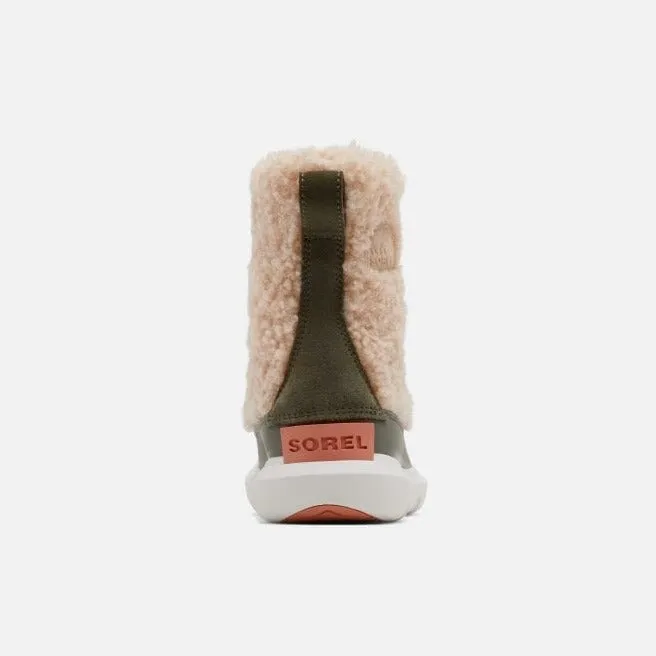 Sorel Youth Explorer Cozy Winter Boots Nova Sand/Stone Green