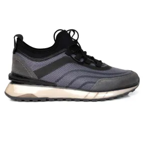 Stripped Mesh Sneakers