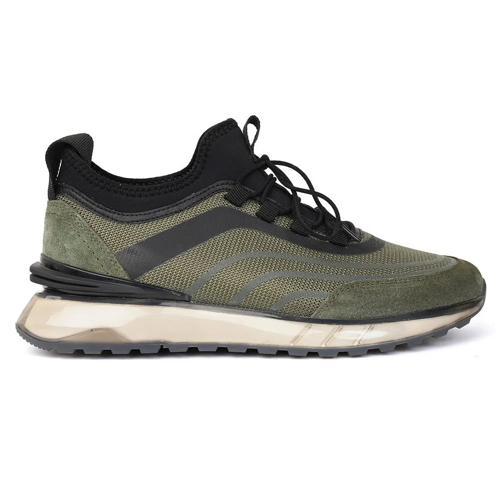 Stripped Mesh Sneakers