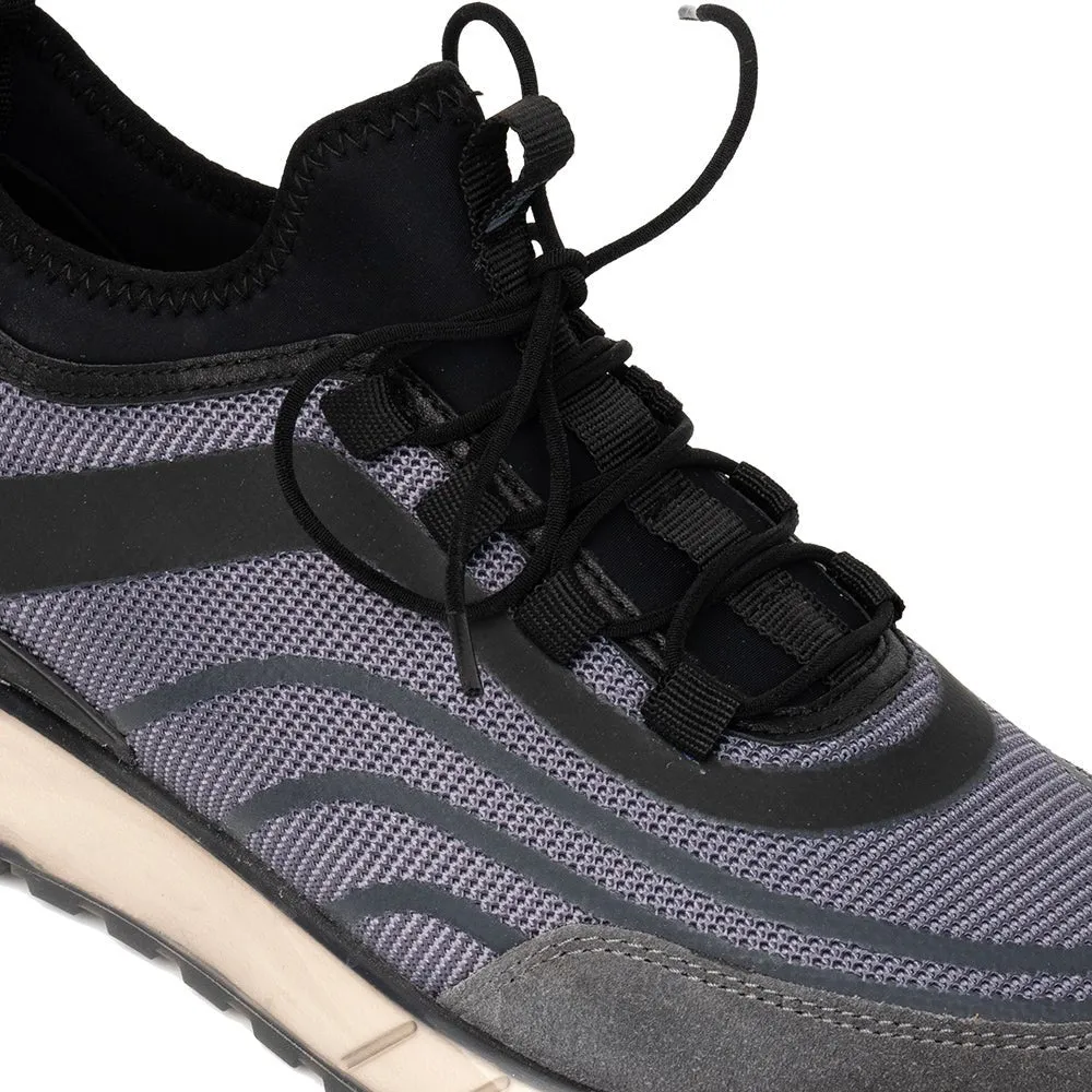 Stripped Mesh Sneakers