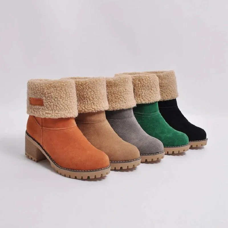 Warm lined women's boots for winter