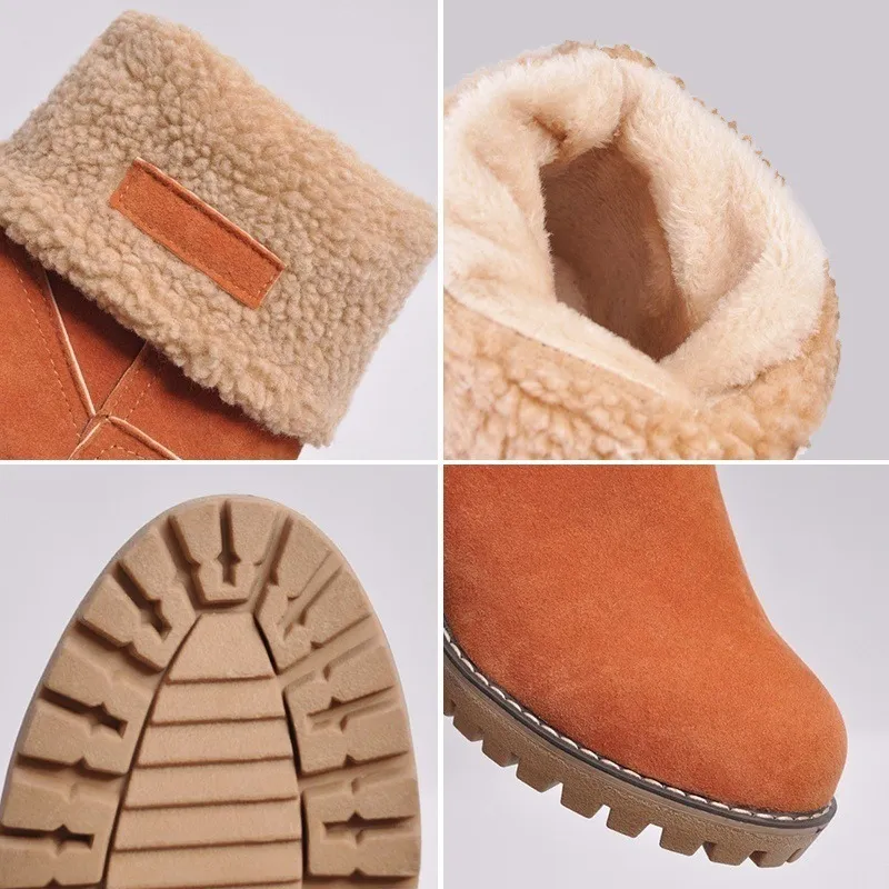 Warm lined women's boots for winter