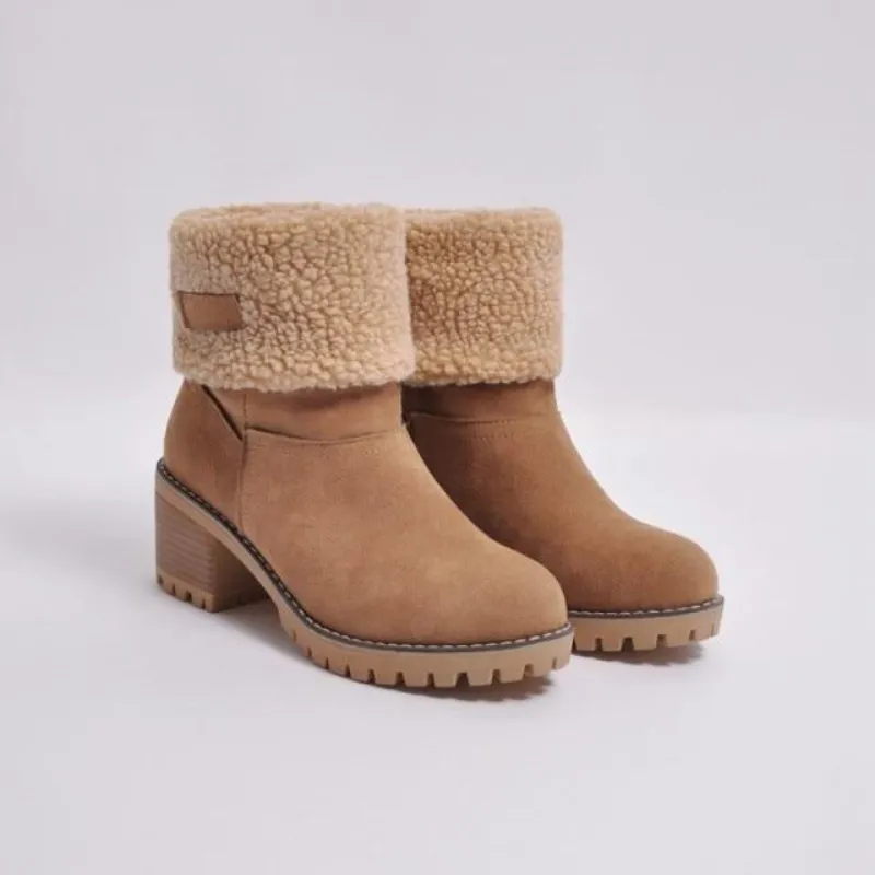 Warm lined women's boots for winter