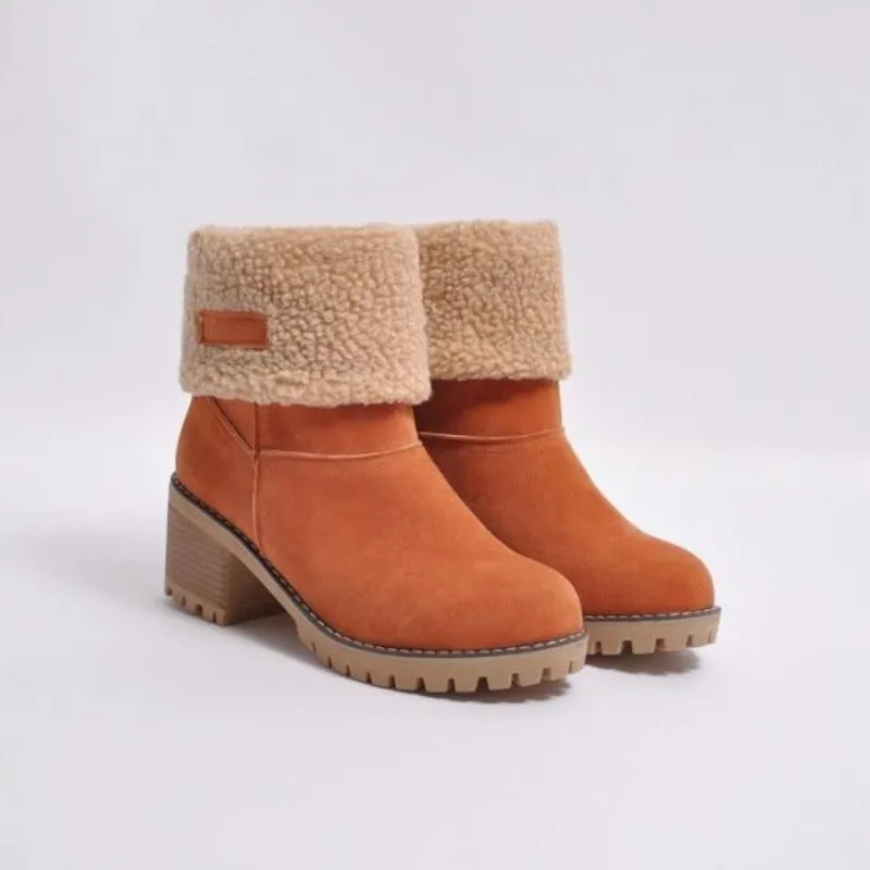 Warm lined women's boots for winter