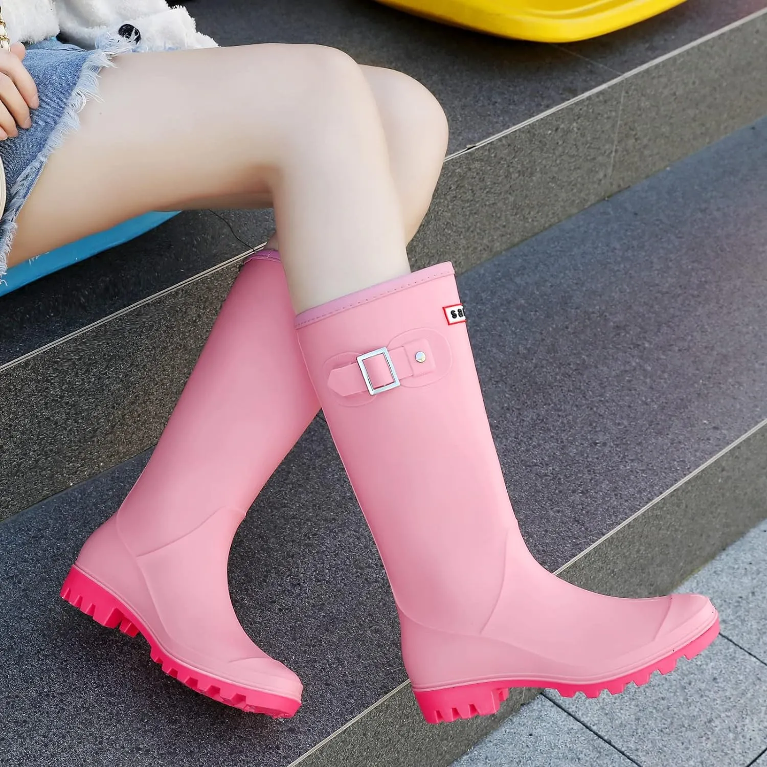 Water Resistant Black Leopard Stylish Rain Boots Water Shoes