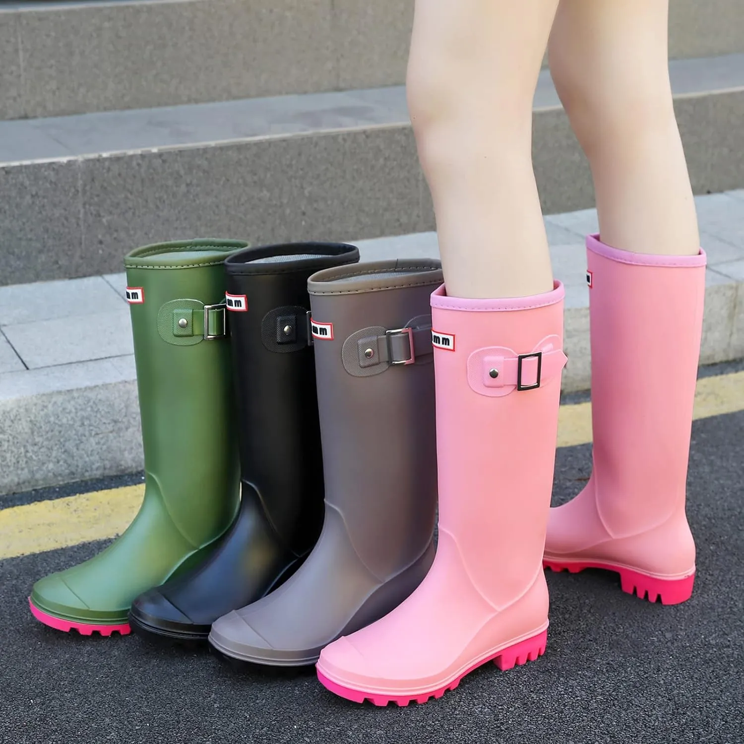 Water Resistant Black Leopard Stylish Rain Boots Water Shoes