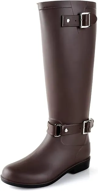 Water Resistant Black Leopard Stylish Rain Boots Water Shoes