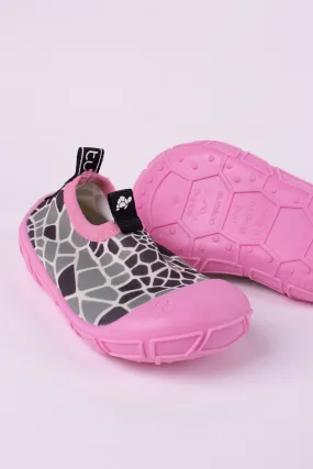 Water Shoes in Pink & Shell Print