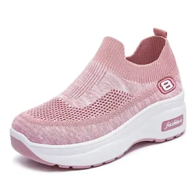 Women’s Sports Trainers with Height-Increasing Platform | Breathable Mesh Chunky Sneakers for Ladies